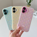 قاب آیفون خال خالی سیلیکونی پاستیلی🍓