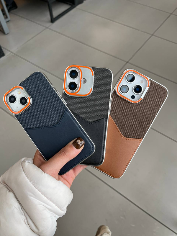 قاب گوشی آیفون الکانترا جاکارتی استند شو🔸