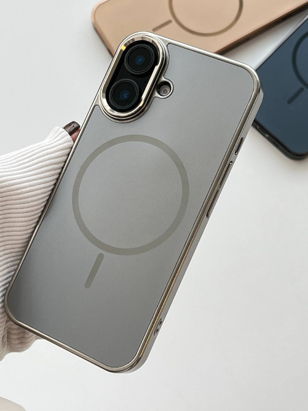 قاب گوشی آیفون مگسیف استیل PVD MagSafe stailess🤎