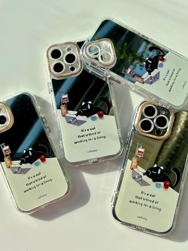 قاب آیفون آینه‌ای Sickness Cat🐈‍⬛