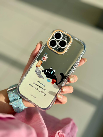 قاب آیفون آینه‌ای Sickness Cat🐈‍⬛