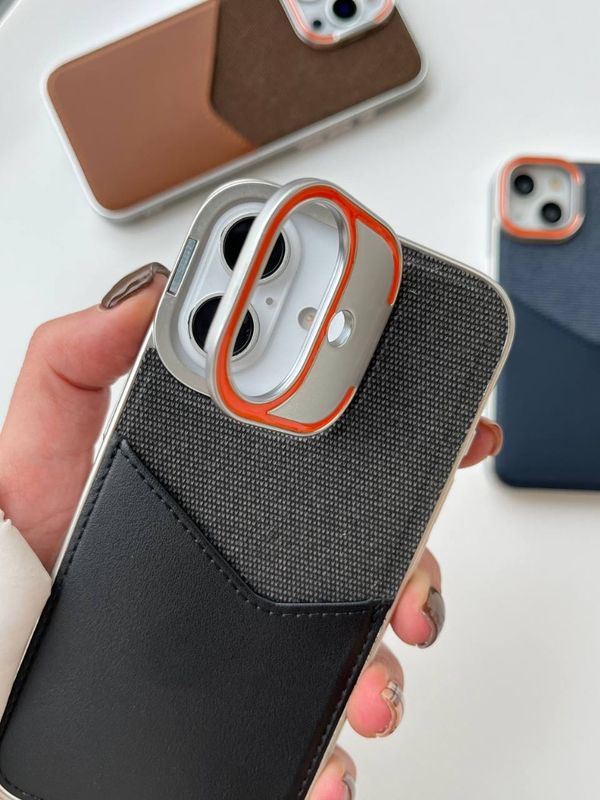 قاب گوشی آیفون الکانترا جاکارتی استند شو🔸