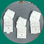 جوراب عمده نوزادی لبرگرد سایز نوزاد تا 12 ماه فری سایز پنبه هندی ویژگی استپدار