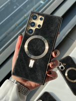 قاب سامسونگ مخمل مگسیف طلایی💛