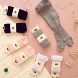 جوراب شلواری عمده 6 عددی/ جوراب شلواری نوزادی پنبه عمده / جورابشلواری کف استپدار سوپر پنبه سفید