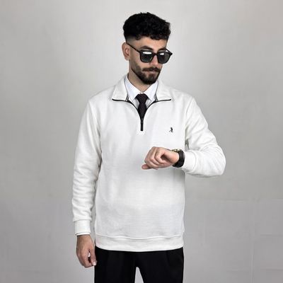 سلانیک نیم زیپ سفید