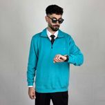 سلانیک نیم زیپ فیروزه ای