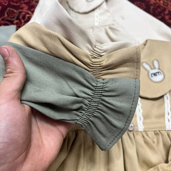 سارافون دخترانه کتان گلدوزی 2 تا 6 سال