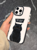قاب گوشی آیفون گربه Don't touch🐈‍⬛