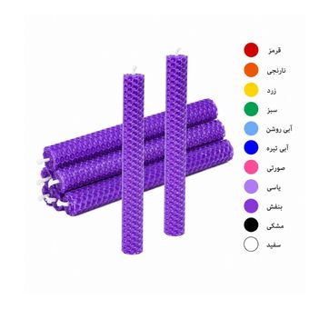 شمع موم عسل طبیعی 18 سانتی متری بسته 8 عددی