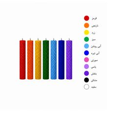 شمع موم عسل طبیعی 14 سانتی متر 7 عددی