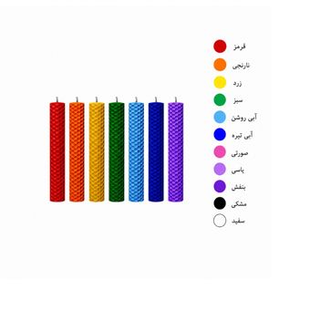 شمع موم عسل طبیعی 14 سانتی متری بسته 7 عددی
