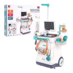 اسباب بازی میز پزشکی چرخ دار با لوازم کد 660_89