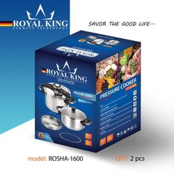 زودپز دو قلو رویال کینگ 5 و 9 لیتری مدل 1600