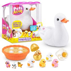 عروسک سوپرایزی مامان  اردک و جوجه اردک هاش صدا دار با وسایل اضافه  Pet Alive برند Zuru کد 9548