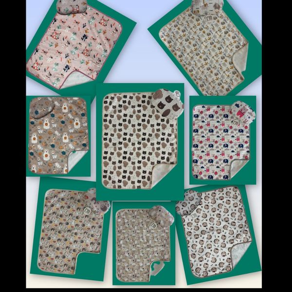 زیراندازبالشدار نوزادی عمده پک 10عددی سایز متوسط زیرانداز و تشک تعویض کودک