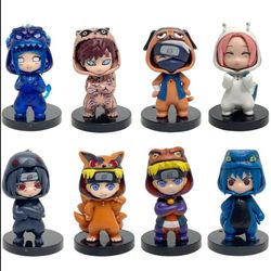 مینی فیگور ناراتو Naruto  ست 6 عددی ناروتو کاستوم حیوانات کیوت