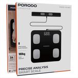 ترازو و آنالیزور هوشمند بدن Porodo مدل PDLFST089BK