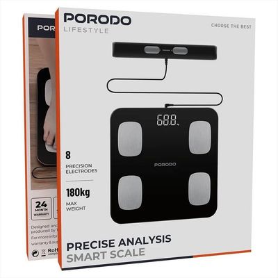 ترازو و آنالیزور هوشمند بدن Porodo مدل PDLFST089BK