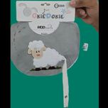 پیشبند نوزادی بند پستانکی عمده 12 عددی بند پستانک‌دار پارچه مخمل گلدوزی ارشیدو اوکی دوکی