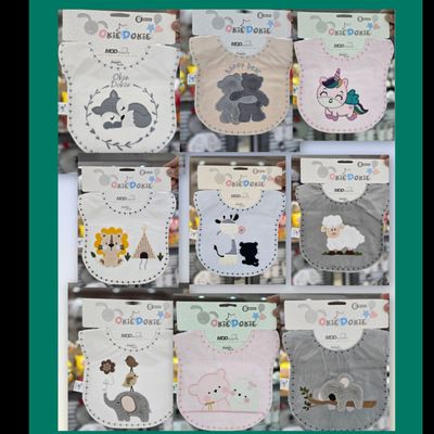 تولید پیشبند نوزادی عمده12عددی گلدوزی شده