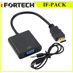 تبدیل با کابل صدا IFORTECH HDMI TO VGA IF-PACK