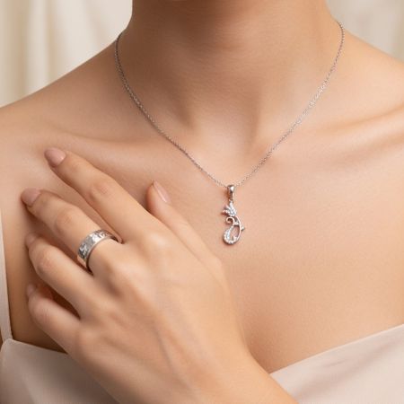 گردنبند نقره زنانه 17