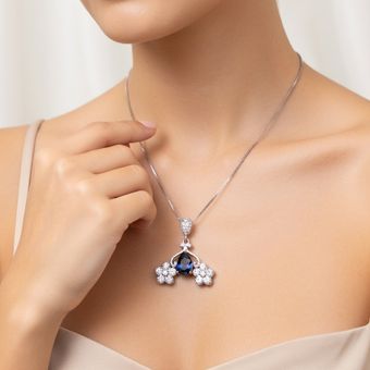 گردنبند نقره زنانه 18