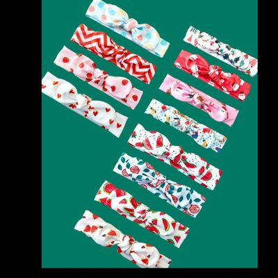 هدبند بچگانه عمده12عدد/هدبندپنبه نوزادی عمده / هدبند کبریتی/هدبند تمام چاپ/ هدبند تمام چاپ