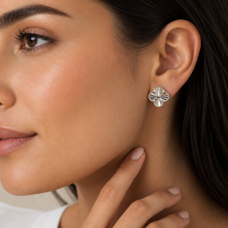گوشواره نقره زنانه حلقه‌ای ونکلیف 33