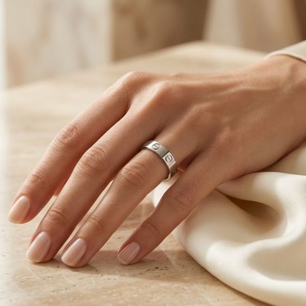 انگشتر نقره زنانه کارتیه cartier