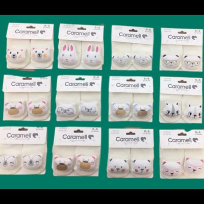 جوراب عروسکی نوزادی عمده 12جفتی/جوراب عروسکی نوزاد کارامل مناسب0*تا*12ماه