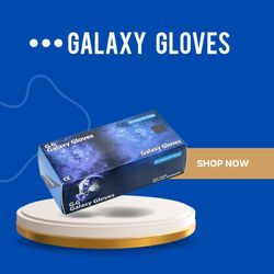 دستکش وینیل غیر یودری گلکسی مدل 100G سایز متوسط بسته 100 عددی