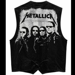 جلیقه چرم طبیعی موتورسواری کاستوم Metallica