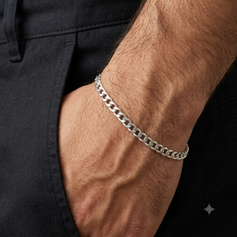 دستبند نقره مردانه طرح کارتیر Cartier