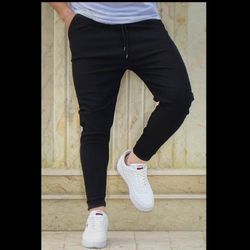 شلوار اسلش جاگر پارچه نیل با کیفیت عالی- اورجینال دیلم