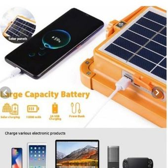 پروژکتور شارژی خورشیدی 1200 وات LED با چهار حالت نوردهی