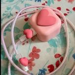 محافظ شارژر قلبی سهبعدی صورتی (مدل UK)