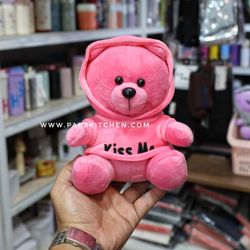 عروسک خرس صورتی روشن kiss me