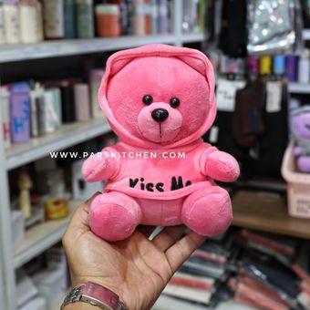 عروسک خرس صورتی روشن kiss me