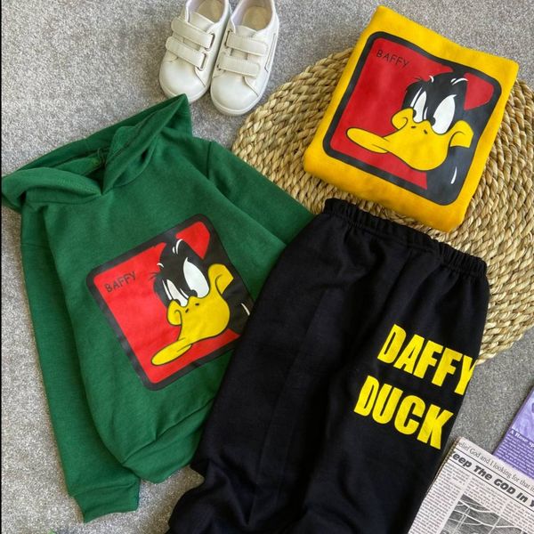 ست هودی شلوار طرح اردک سایز 45 تا 55