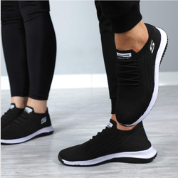 کفش جورابی اسکیچرز مشکی سفید سایز 31 الی 44