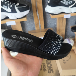 صندل بدون بند زنانه لژ بلند مدل اکو نگینی