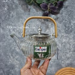 قوری پیرکس دسته چوب یونیک 1لیتری