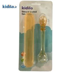قاشق پوره خوری سیلیکونی kidilo بهمراه قاب