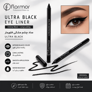 مداد چشم فلورمار مدل Ultra Black Eye Liner مشکی