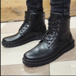 بوت مردانه بلند بندی بغل زیپ