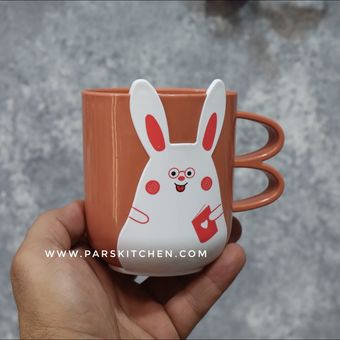 لیوان خرگوشی پلاستیکی آجری