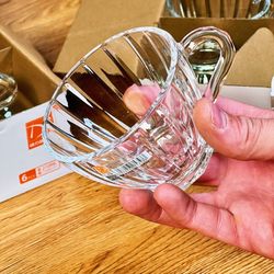 فنجان چایخوری دلی گلس دو مدل ساده و خطی