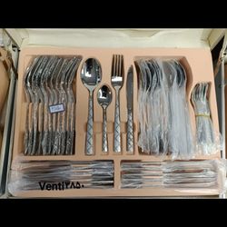 سرویس قاشق چنگال ونتی چمدان دار 142 پارچه 30 نفره هشت گل جور زیبا